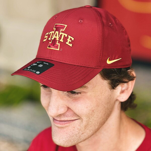 Nike I-State Cardinal and Gold FA25 Club Cap Ripstop M/L